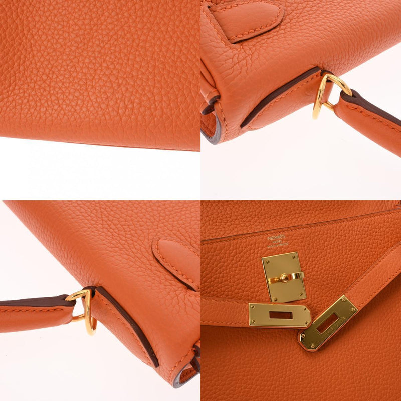 Hermes Kelly 28 Inner Stitch 2Way Orange