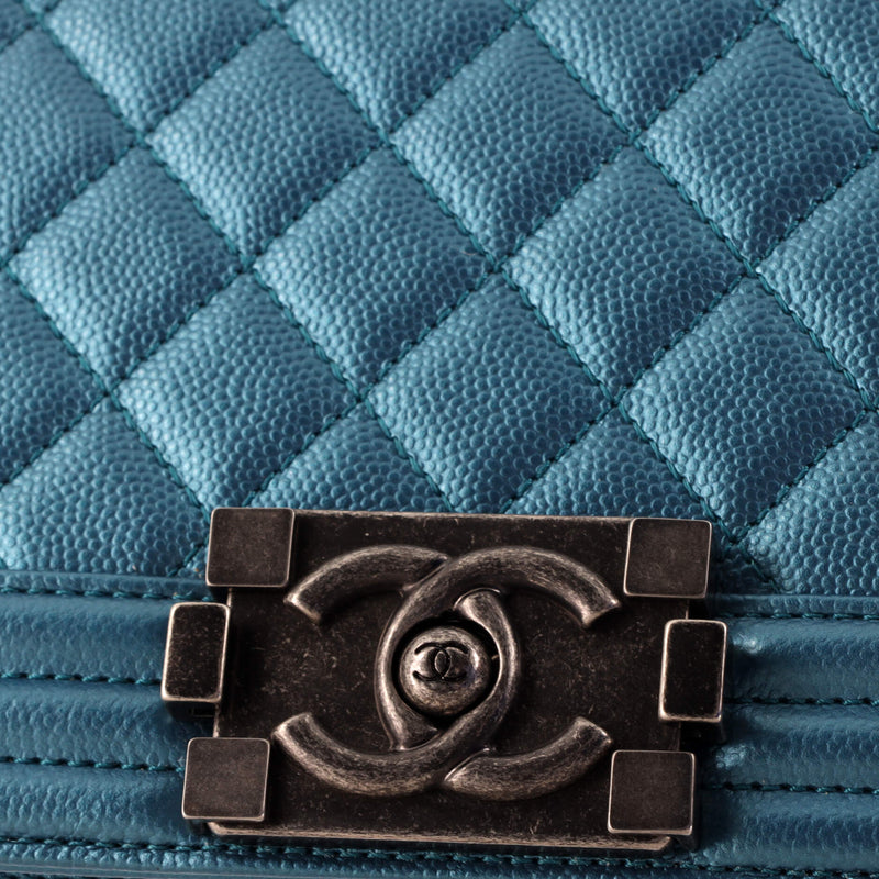 Chanel Boy Flap Bag Quilted Metallic