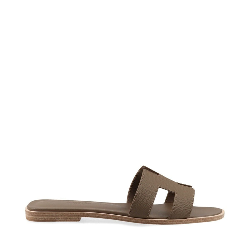 Hermès Oran Leather Sandals 37 Ladies'