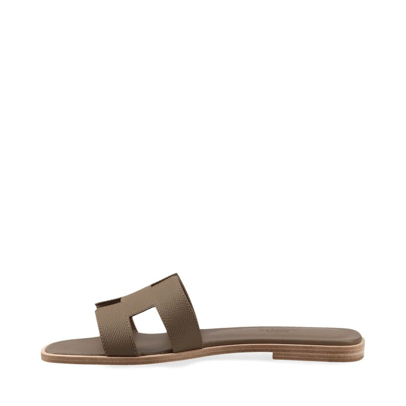 Hermès Oran Leather Sandals 37 Ladies'