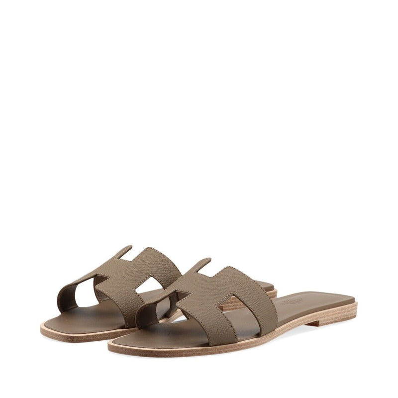 Hermès Oran Leather Sandals 37 Ladies'