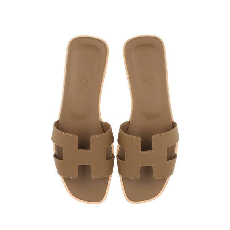 Hermès Oran Leather Sandals 37 Ladies'