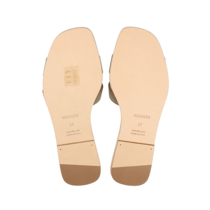 Hermès Oran Leather Sandals 37 Ladies'