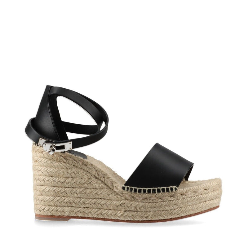 Hermès Tipoli Leather Wedge Sole Sandals