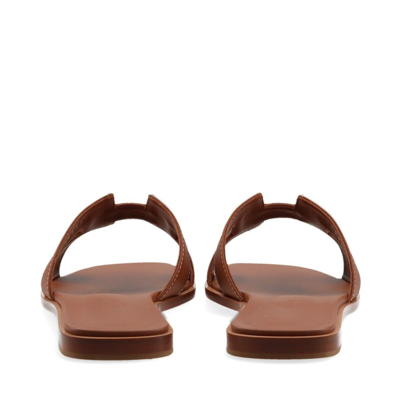 Hermès Oran Leather Sandals Eu37 1/2