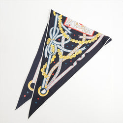 Hermès Rosanju Scarf Silk Navy Blue