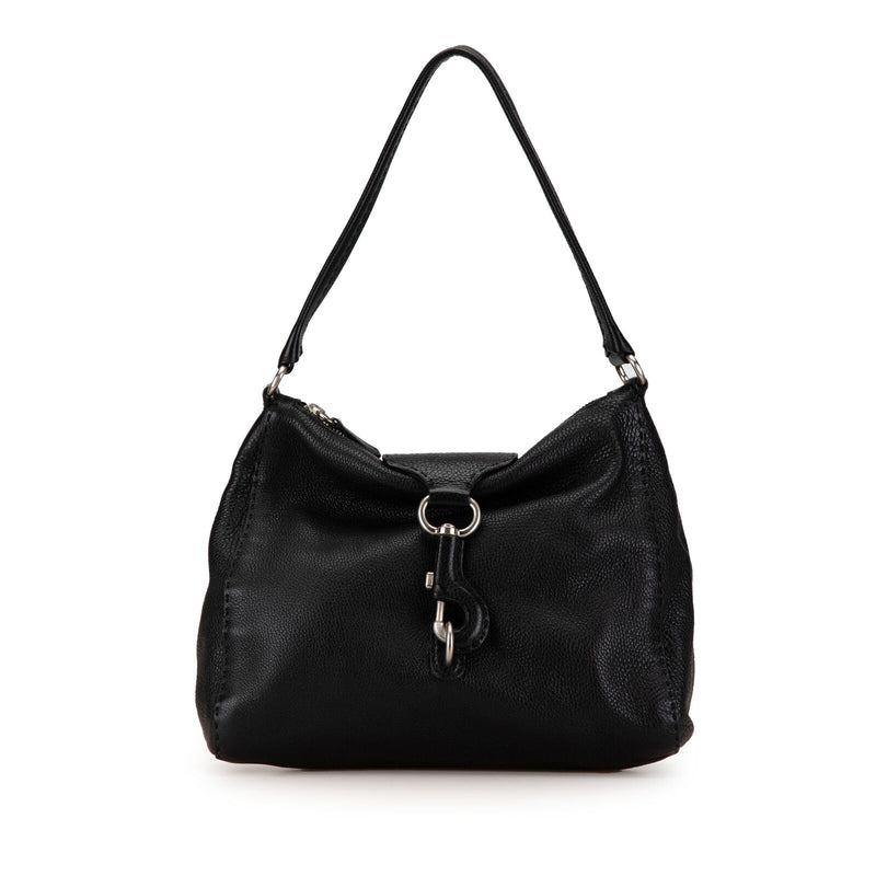 Prada Vitello Daino Flap Black Calf