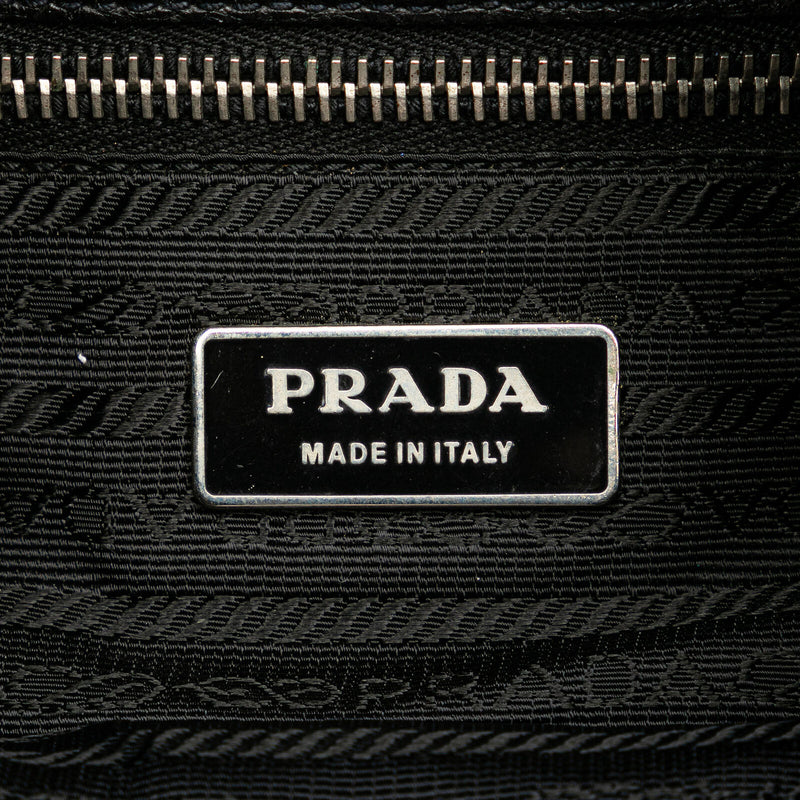 Prada Vitello Daino Flap Black Calf