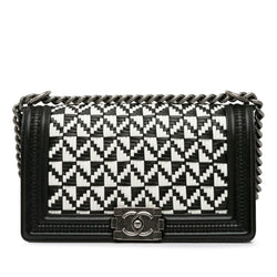 Chanel Medium Woven Boy Flap Black