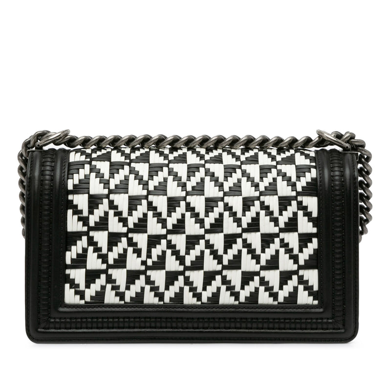 Chanel Medium Woven Boy Flap Black