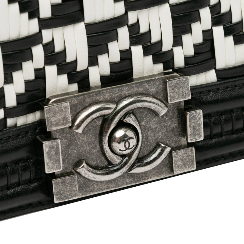 Chanel Medium Woven Boy Flap Black