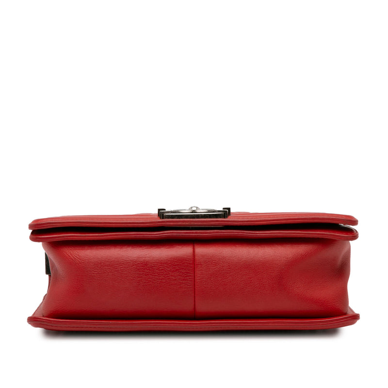 Chanel Medium Lambskin Boy Flap Red