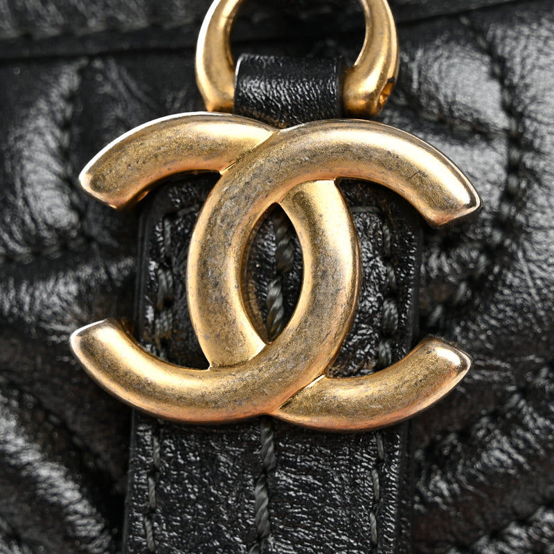 Chanel Aged Calfskin Cc Quilted Small