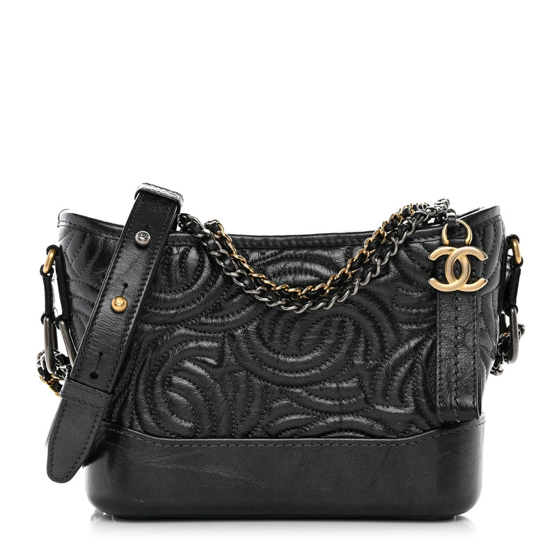 Chanel Aged Calfskin Cc Quilted Small