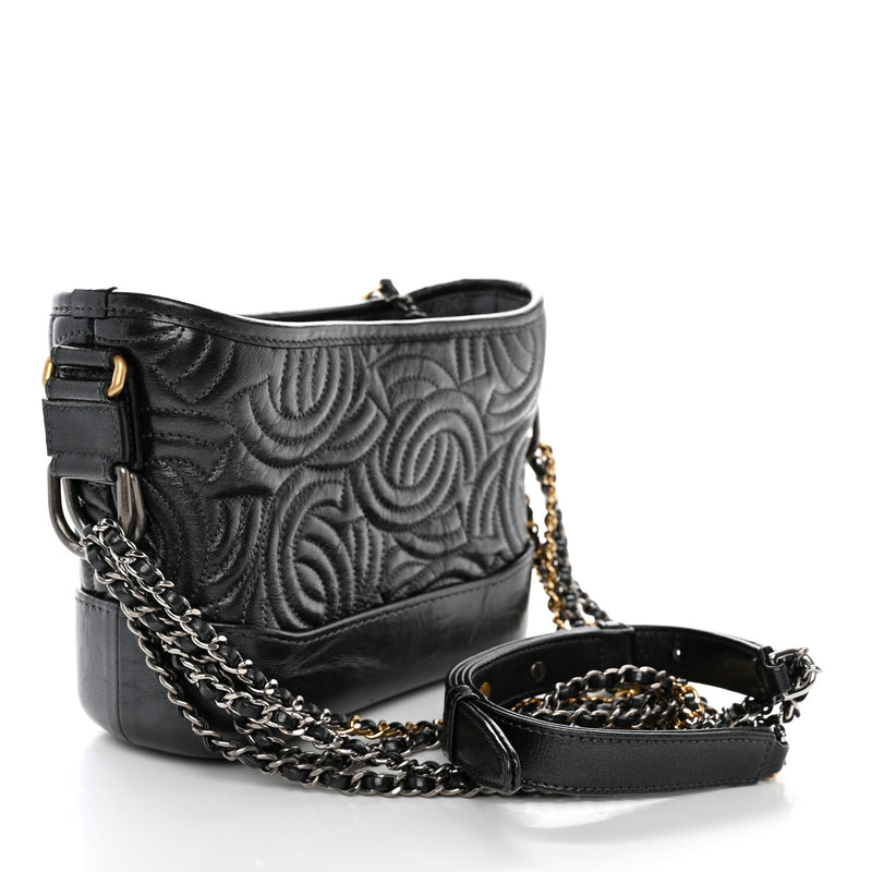 Chanel Aged Calfskin Cc Quilted Small