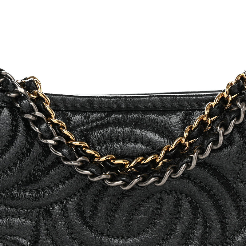 Chanel Aged Calfskin Cc Quilted Small