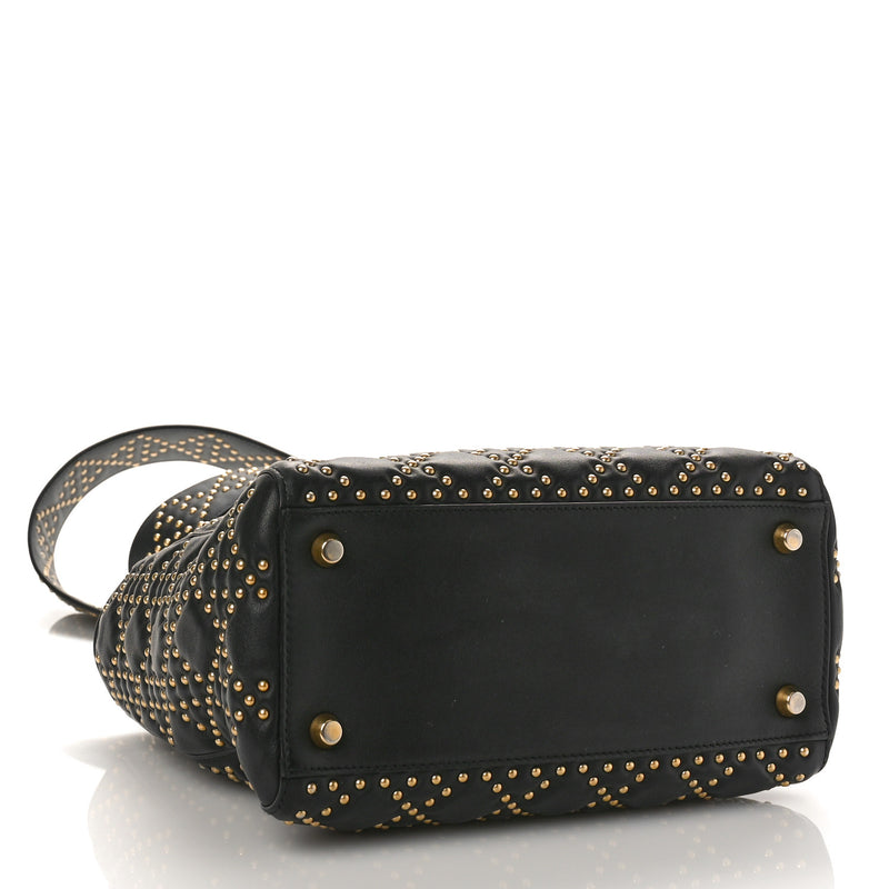 Christian Dior Calfskin Cannage Studded