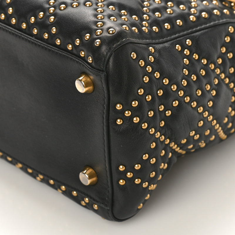 Christian Dior Calfskin Cannage Studded