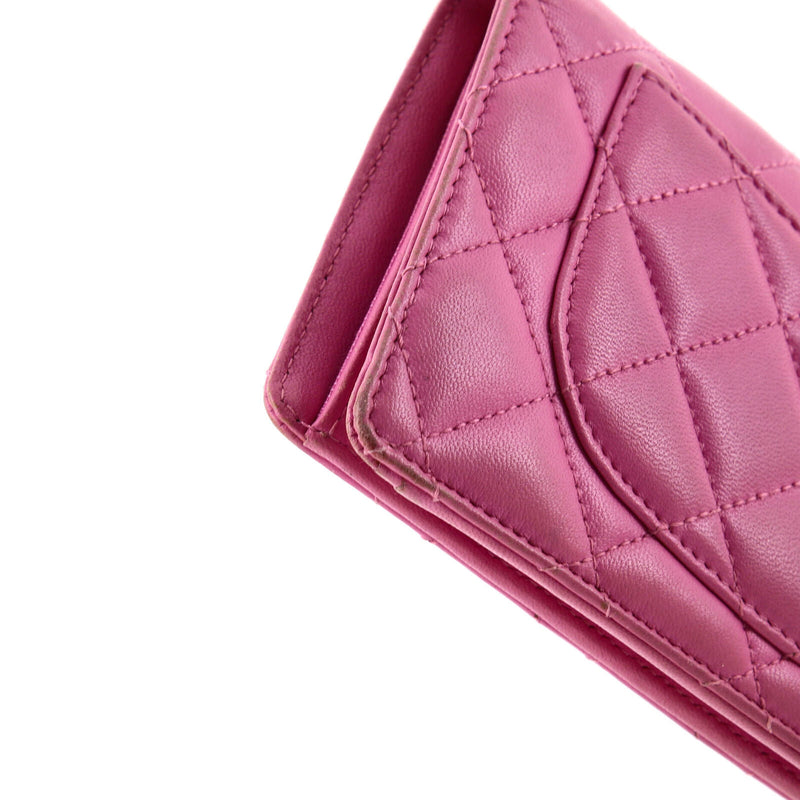 Chanel L-Yen Wallet Quilted Lambskin