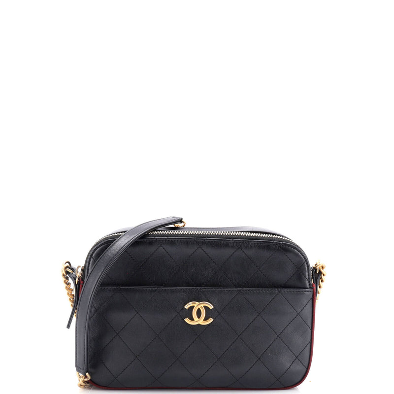 Chanel Button Up Camera Case Quilted