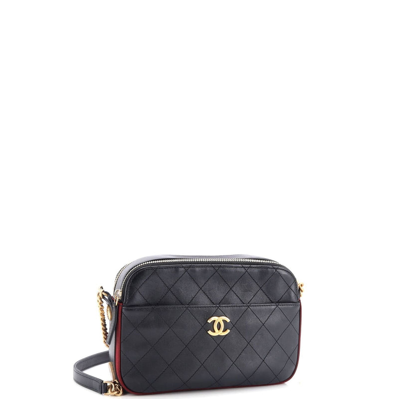 Chanel Button Up Camera Case Quilted