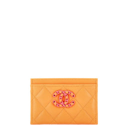 Chanel 19 Card Holder Quilted Caviar