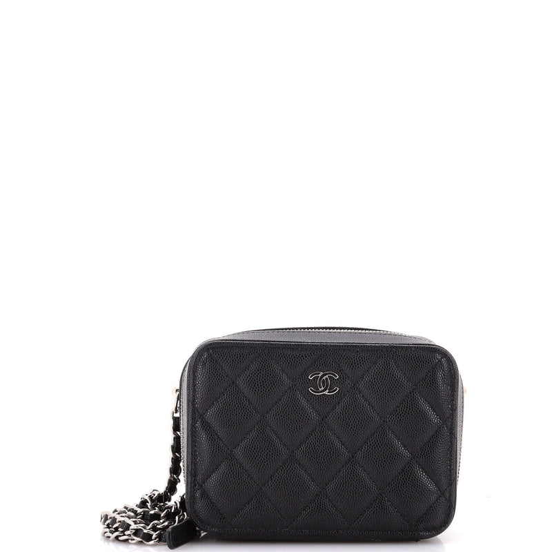 Chanel Zip Around Vanity Case With Chain