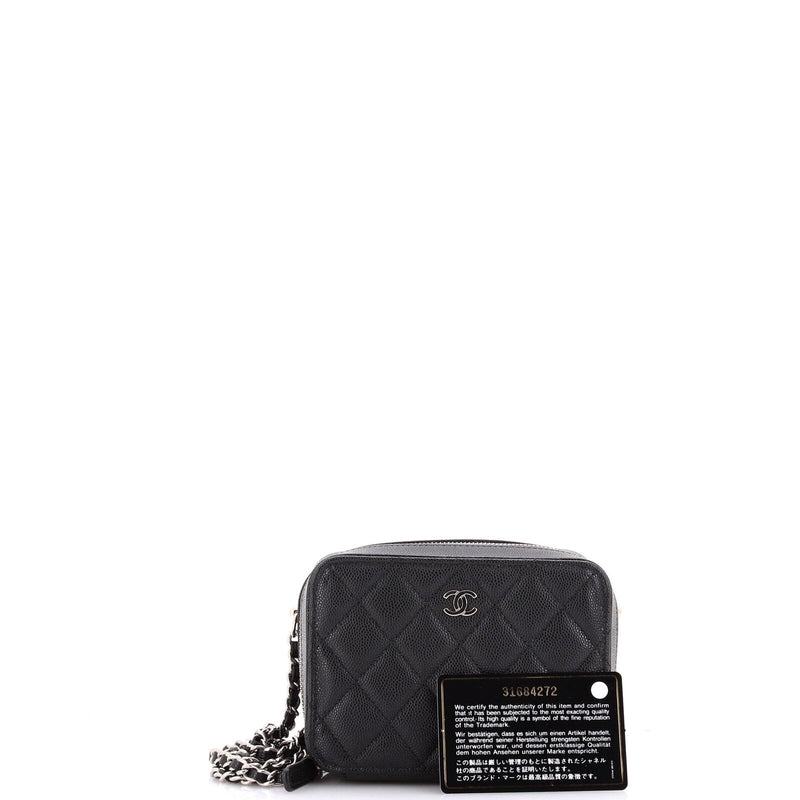 Chanel Zip Around Vanity Case With Chain