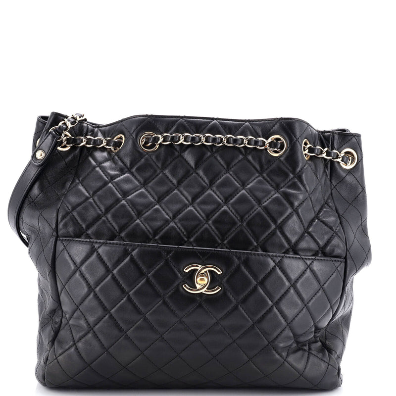 Chanel Drawstring Cc Lock Bucket Bag