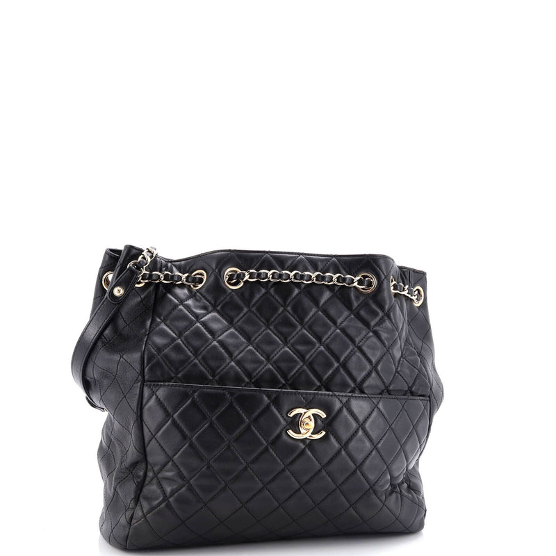 Chanel Drawstring Cc Lock Bucket Bag