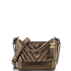 Chanel Gabrielle Hobo Chevron Metallic