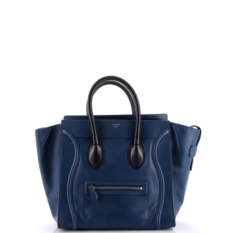 Celine Bicolor Luggage Bag Leather Mini