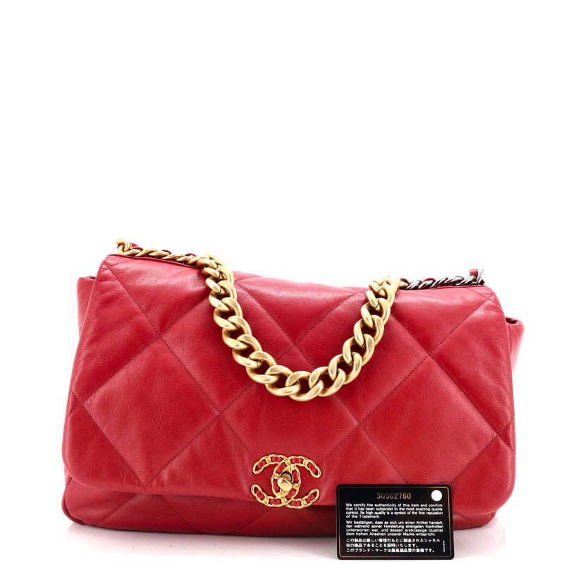 Chanel 19 Flap Bag Quilted Leather Maxi