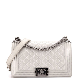 Chanel Boy Flap Bag Quilted Calfskin Old