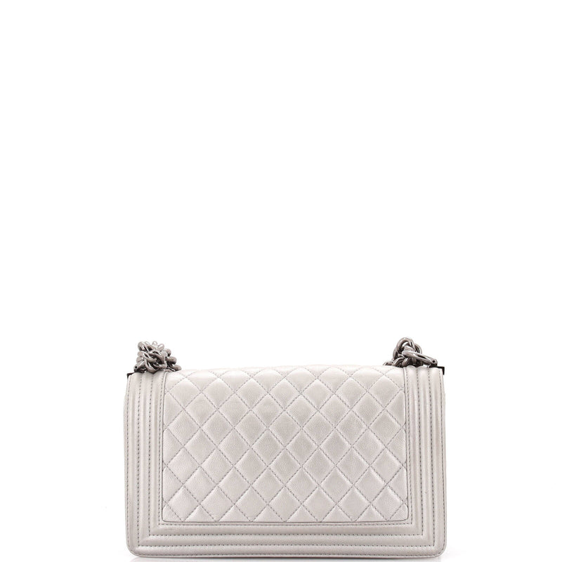 Chanel Boy Flap Bag Quilted Calfskin Old