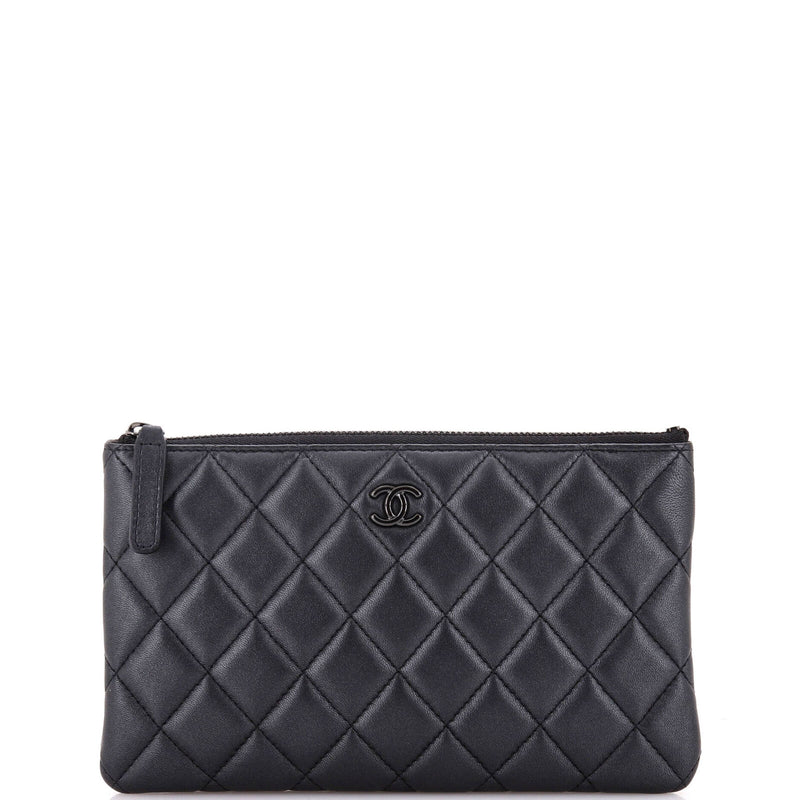 Chanel O Case Clutch Quilted Lambskin