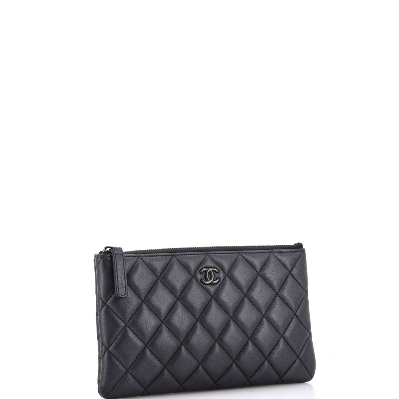 Chanel O Case Clutch Quilted Lambskin