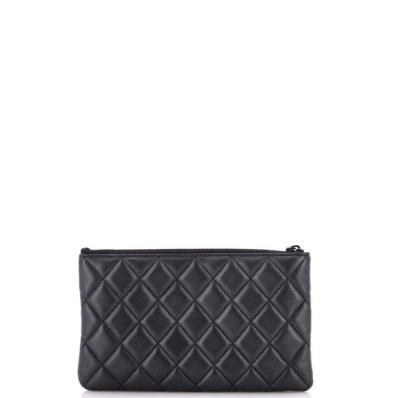 Chanel O Case Clutch Quilted Lambskin