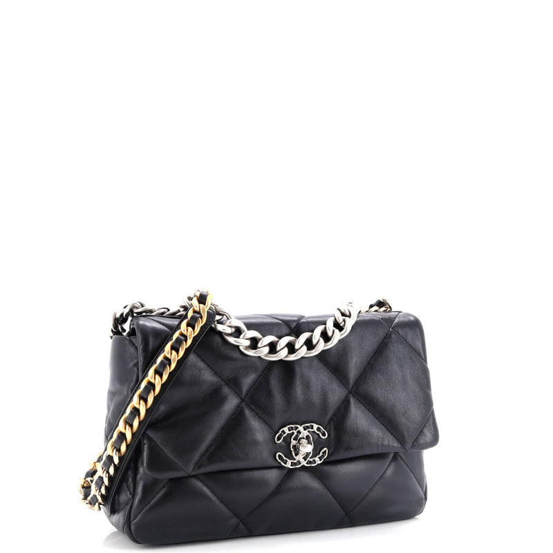 Chanel 19 Flap Bag Quilted Leather Large