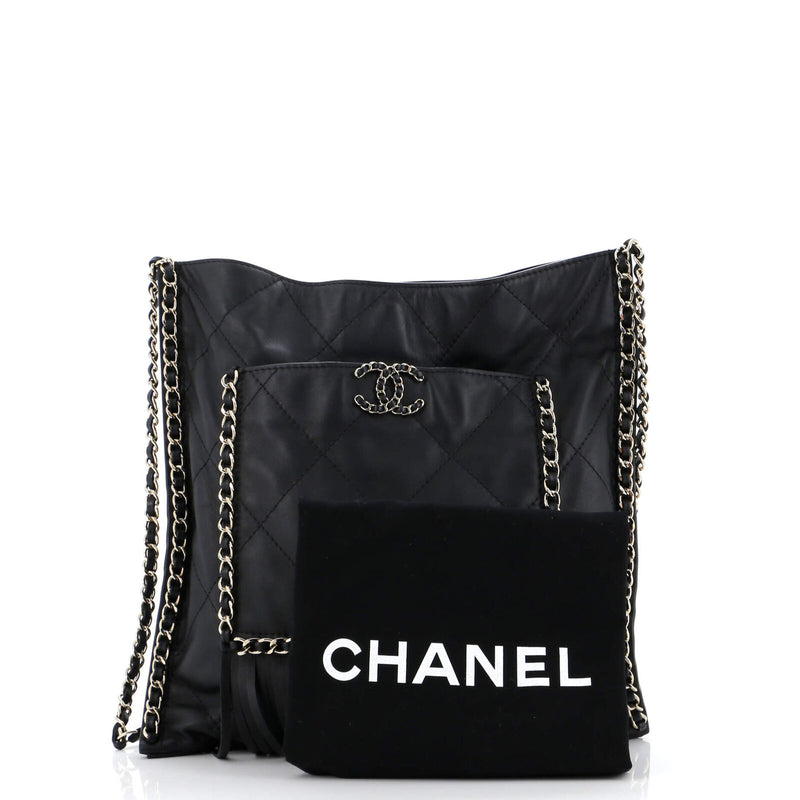 Chanel Fringe Flat Shopping Bag Quilted