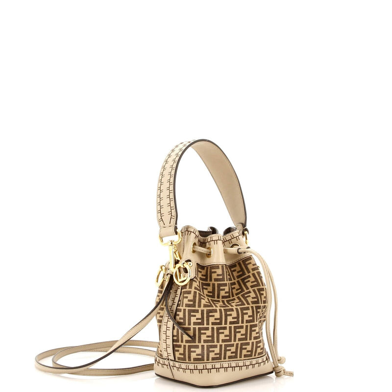 Fendi Mon Tresor Bucket Bag Zucca Suede