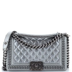 Chanel Chain Handle Boy Flap Bag Quilted