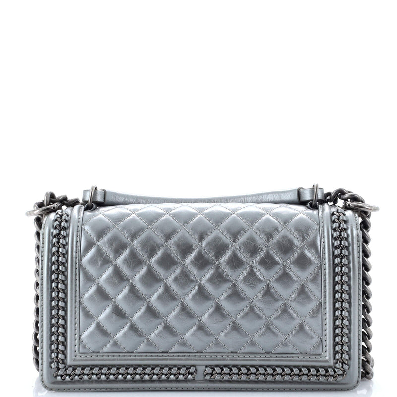 Chanel Chain Handle Boy Flap Bag Quilted