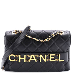 Chanel Logo Enchained Flap Bag Quilted