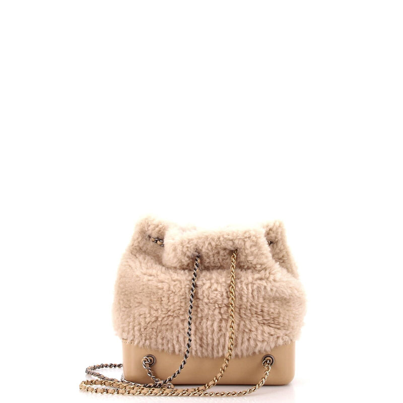 Chanel Gabrielle Backpack Shearling And