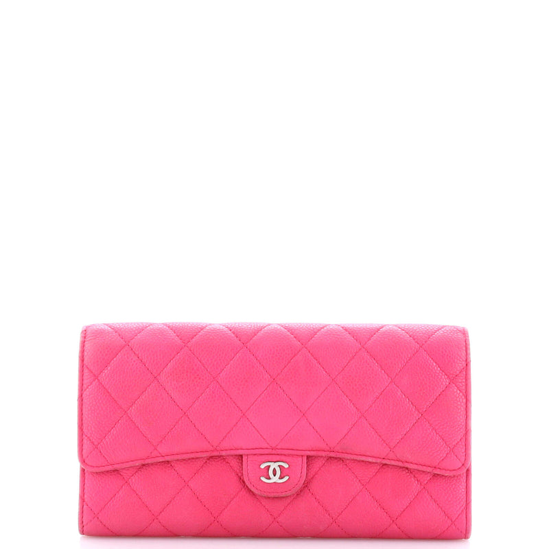 Chanel Travel Flap Wallet Quilted Caviar