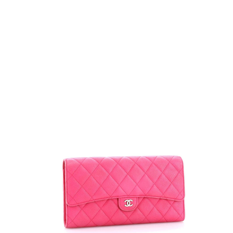 Chanel Travel Flap Wallet Quilted Caviar