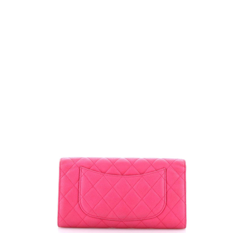 Chanel Travel Flap Wallet Quilted Caviar