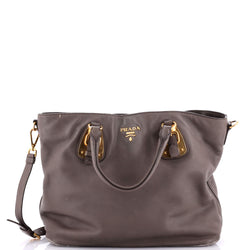 Prada Convertible Buckle Tote Soft Calf