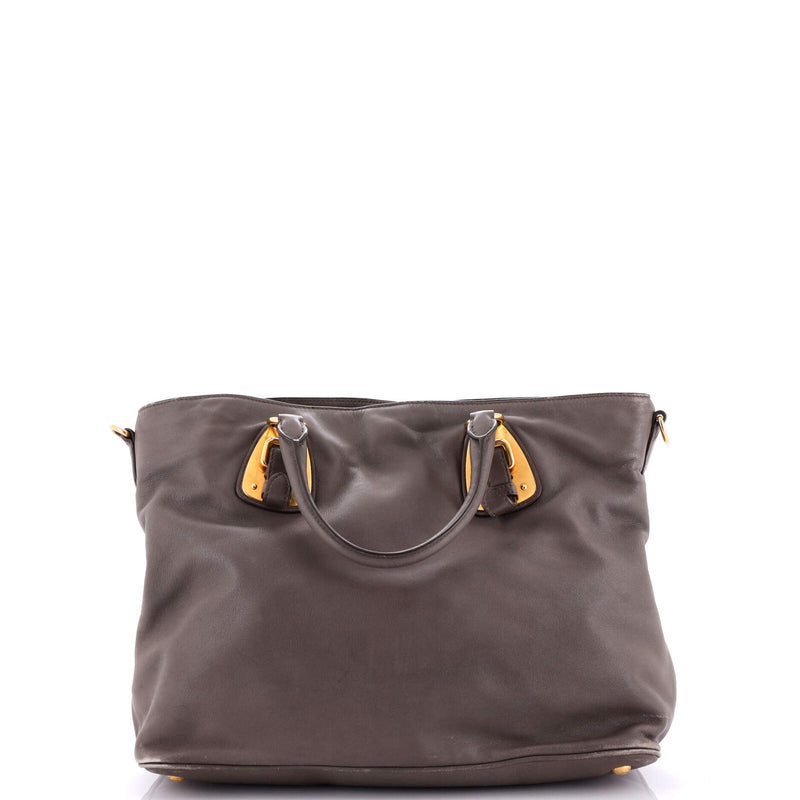 Prada Convertible Buckle Tote Soft Calf